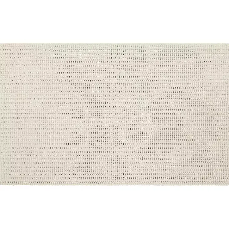 Bathroom Rugs-Kirklands Home Parchment Memory Foam Chenille Bath Mat, 34 in. Tan