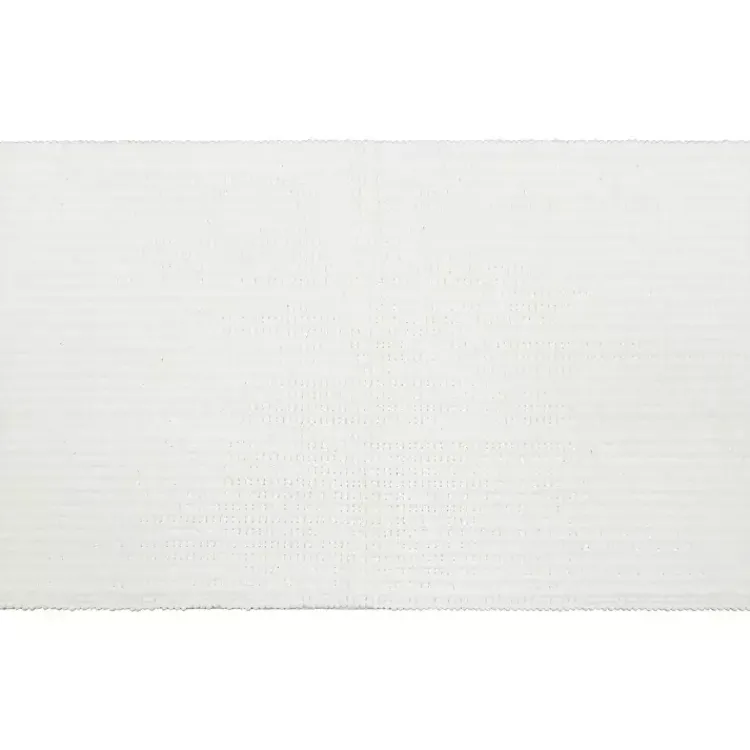 Bathroom Rugs-Kirklands Home Arctic Memory Foam Chenille Bath Mat, 60 in. White