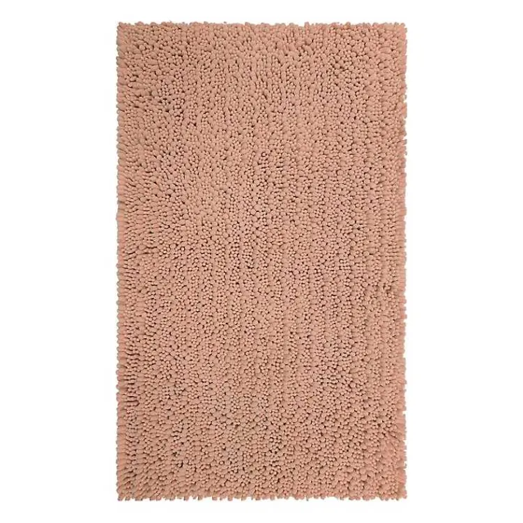 Bathroom Rugs-Kirklands Home Blush Chenille Bath Mat, 60 in. Pink