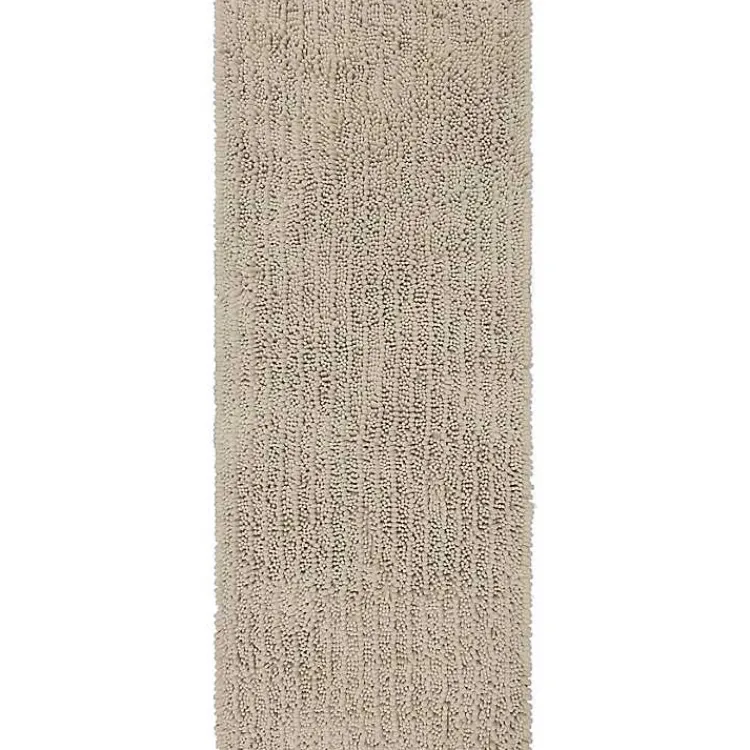 Bathroom Rugs-Kirklands Home Parchment Lofty Pile Chenille Bath Mat, 34 in. Tan