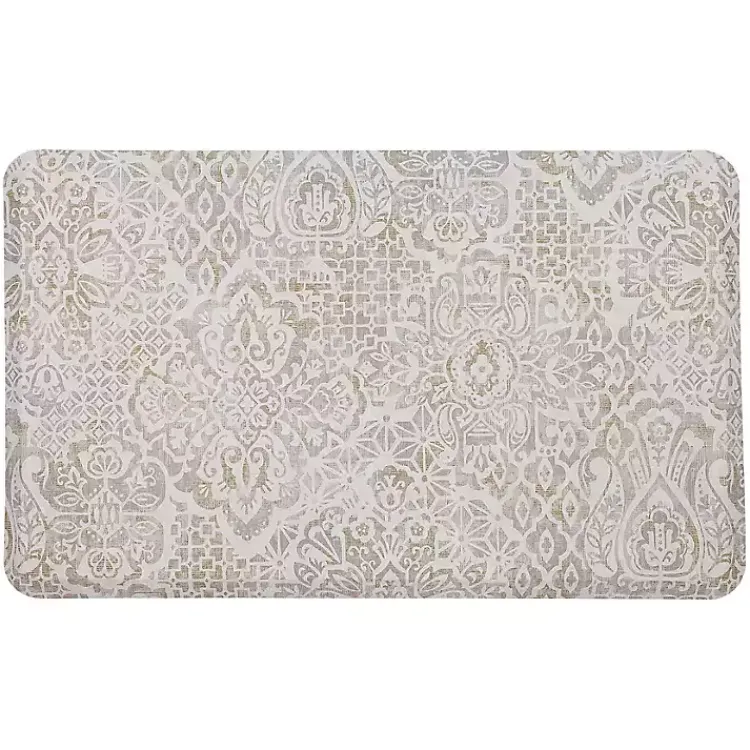 Kitchen & Floor Mats-Kirklands Home Sandy Beige Damask Nouveau Kitchen Mat