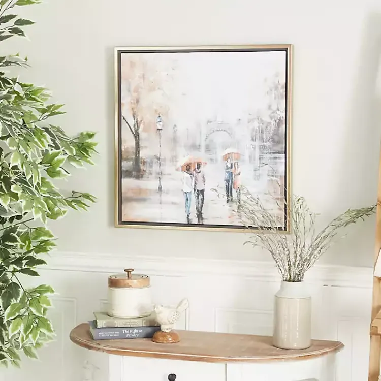 Framed Art-Kirklands Home Romantic Rainy Paris Transitional Framed Wall Art