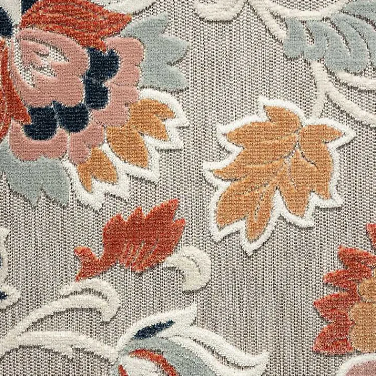 Outdoor Rugs-Kirklands Home Mara Floral Blossom Indoor/Outdoor Area Rug, 5x7