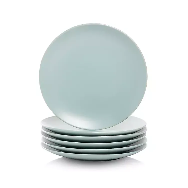 Dinnerware-Kirklands Home Mineral Classic Coupe Salad Plates, Set of 6 Blue