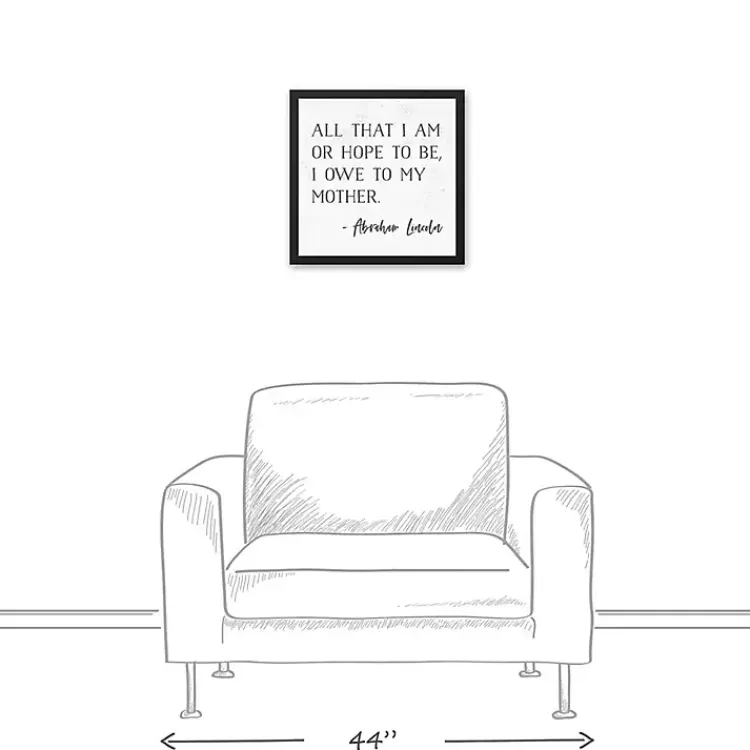 Wall Quotes & Signs-Kirklands Home I Owe to My Mother Framed Canvas Art Print