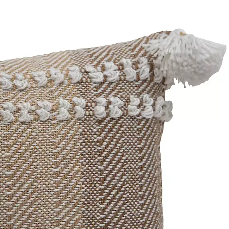 Outdoor Cushions & Pillows-Kirklands Home Neutral Colorblock Outdoor Lumbar Pillow