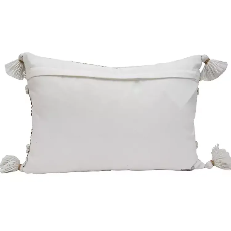 Outdoor Cushions & Pillows-Kirklands Home Neutral Colorblock Outdoor Lumbar Pillow