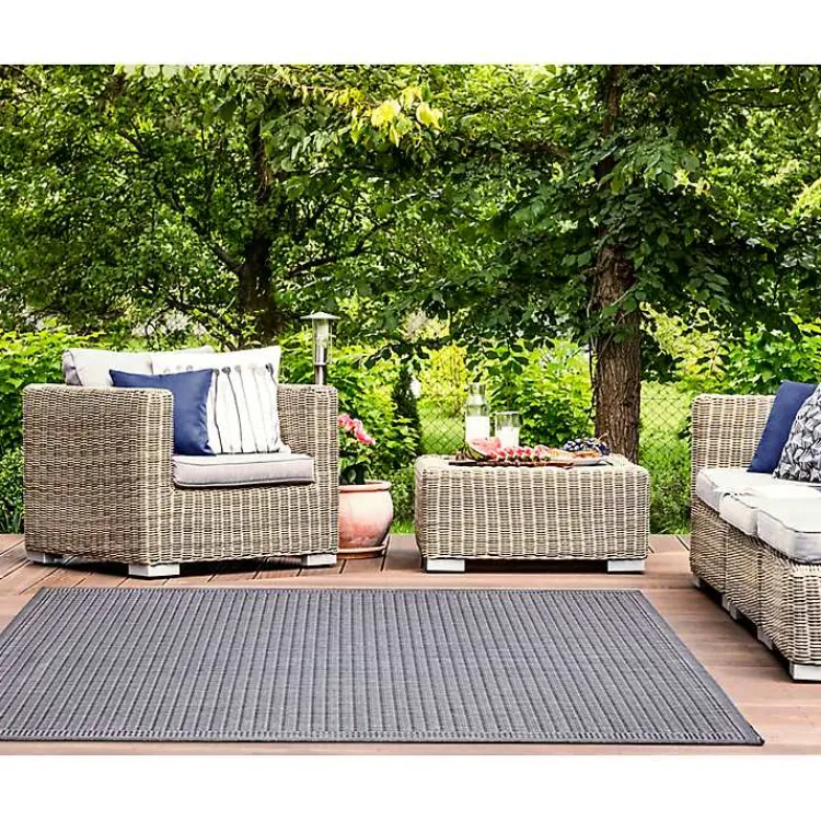 Area Rugs-Kirklands Home Kaya Navy Gradient Indoor/Outdoor Area Rug, 6x9 Blue
