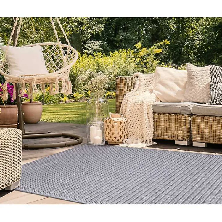 Area Rugs-Kirklands Home Kaya Navy Gradient Indoor/Outdoor Area Rug, 6x9 Blue