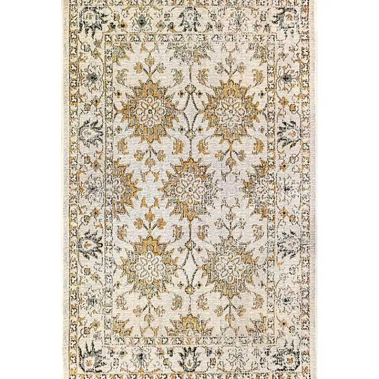 Outdoor Rugs-Kirklands Home Irene Yellow Daffodil Outdoor Area Rug, 6x9