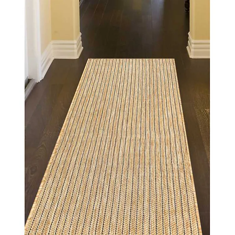 Outdoor Rugs-Kirklands Home Sand Intertwine Indoor/Outdoor Runner Tan