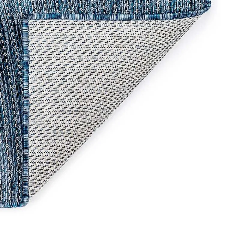 Outdoor Rugs-Kirklands Home Navy Intertwine Indoor/Outdoor Area Rug, 7x9 Blue