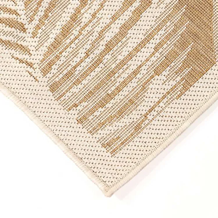 Outdoor Rugs-Kirklands Home Sand Cabo Palm Indoor/Outdoor Rug, 4x7