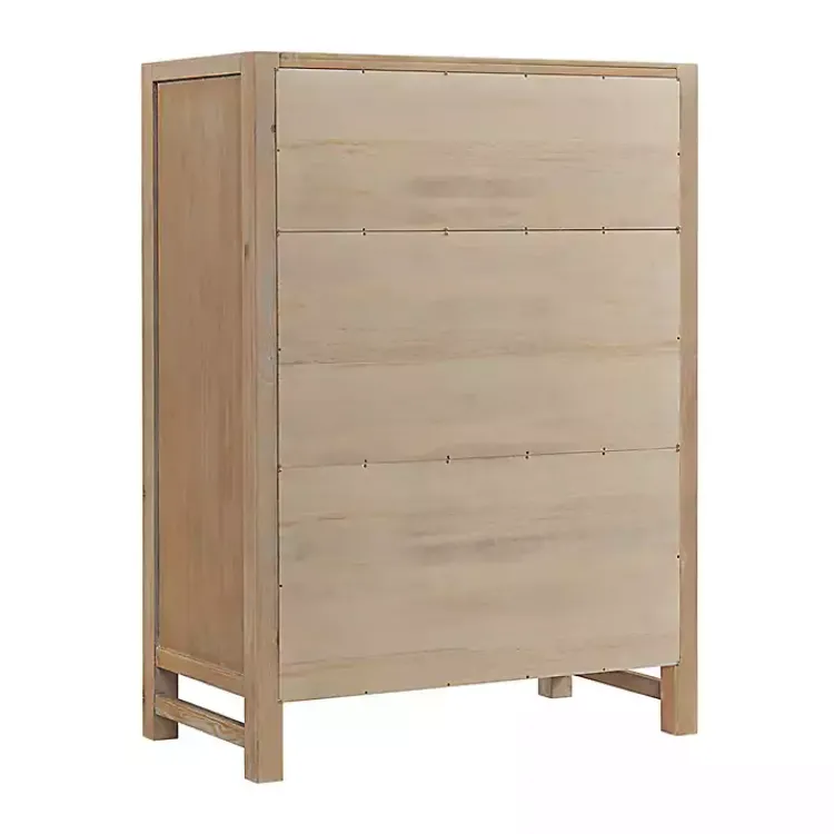 Dressers & Chests-Kirklands Home Light Driftwood 5-Drawer Storage Chest Tan