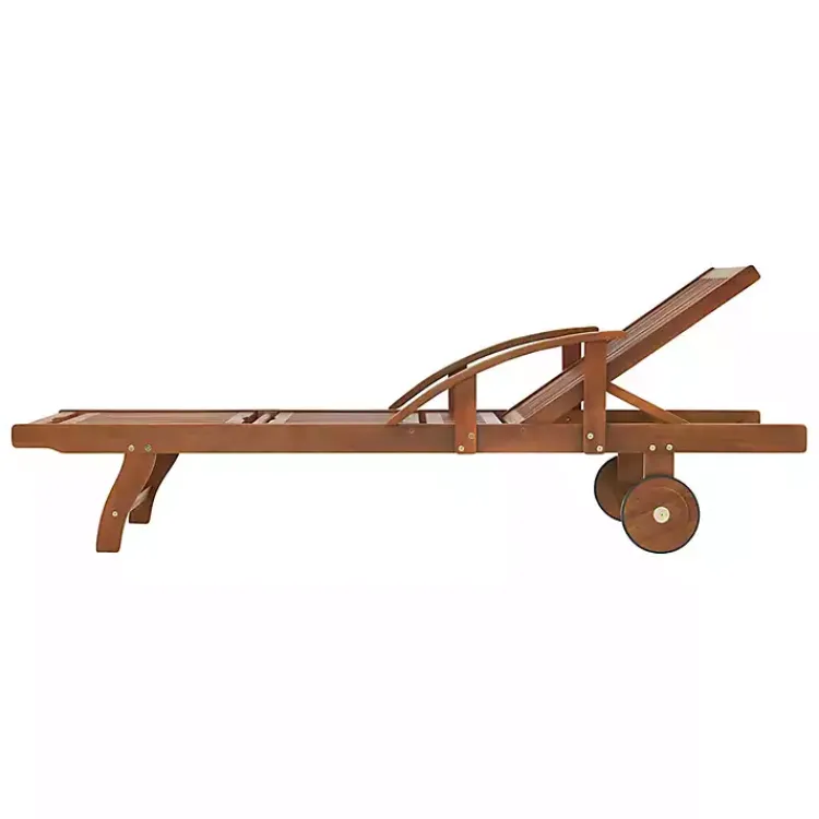 Outdoor Seating-Kirklands Home Wood 2-pc. Outdoor Lounge Chair with Leg Rest Set Brown