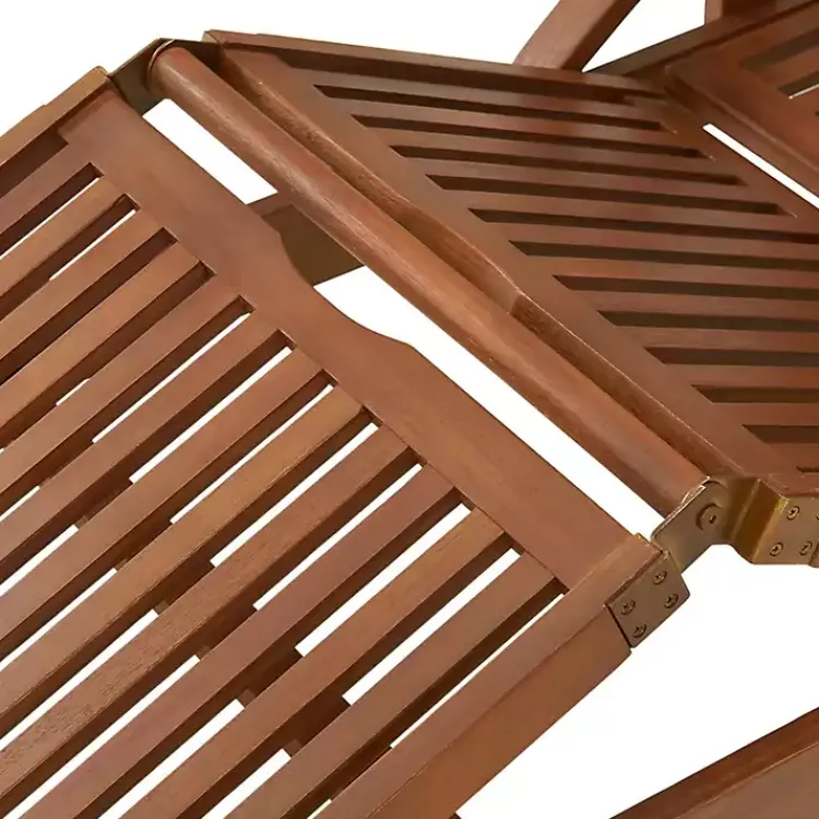 Outdoor Seating-Kirklands Home Wood 2-pc. Outdoor Lounge Chair with Leg Rest Set Brown