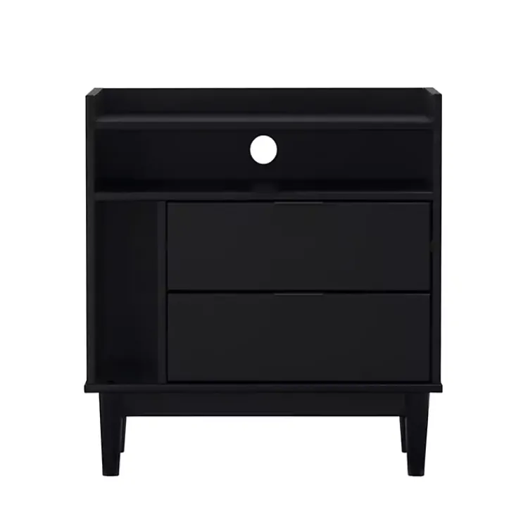 Nightstands-Kirklands Home Modern Frame Wood Nightstand Black