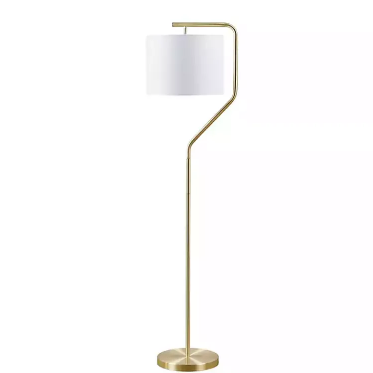 Floor Lamps-Kirklands Home Angular Modern Floor Lamp Gold