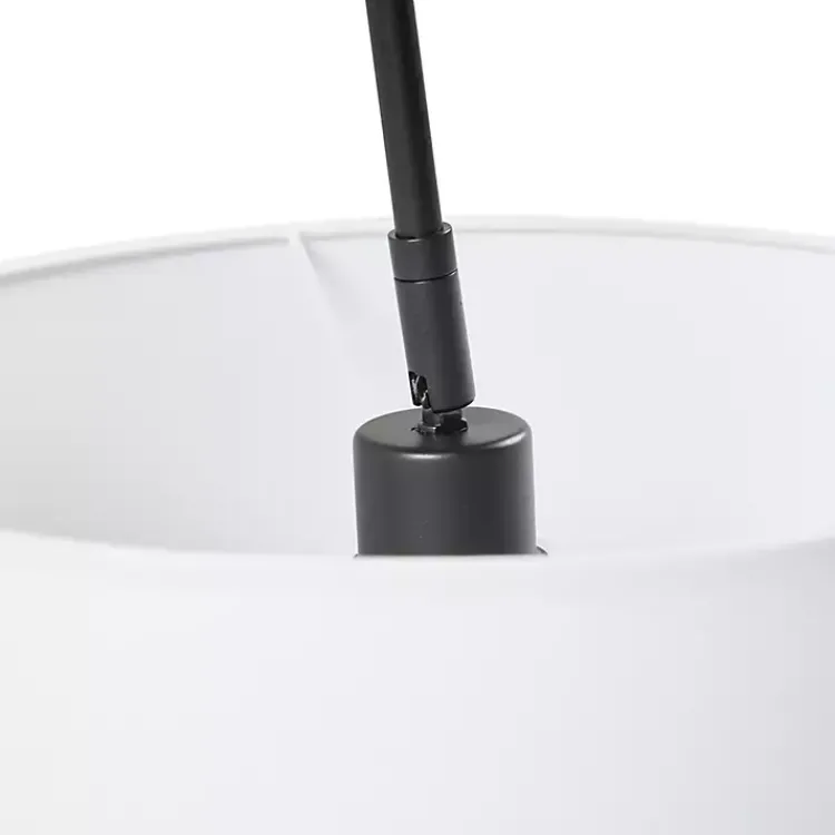 Floor Lamps-Kirklands Home Black Adjustable Arm Modern Floor Lamp White