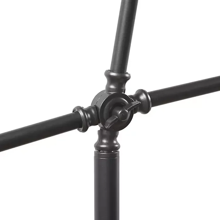 Floor Lamps-Kirklands Home Black Adjustable Arm Modern Floor Lamp White