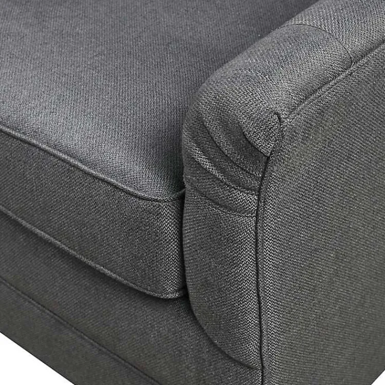 Accent Chairs-Kirklands Home Hand-Tufted Swivel Glider Accent Chair Gray