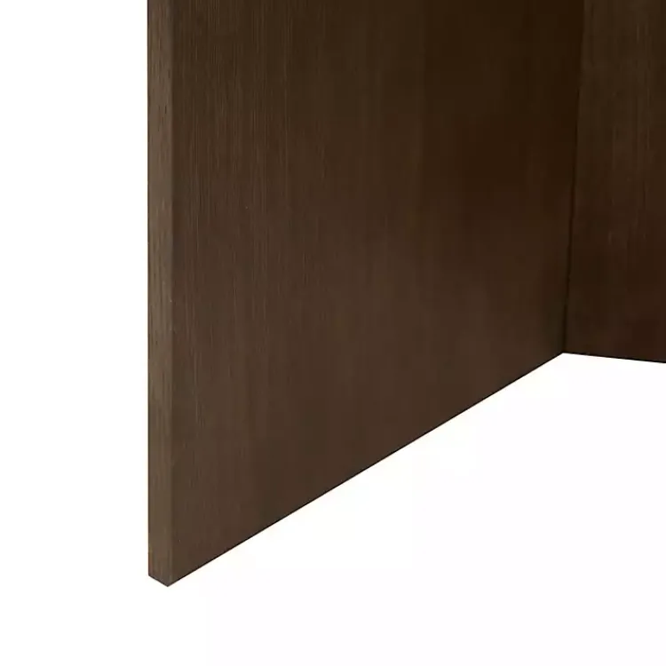 Coffee Tables-Kirklands Home Round Walnut Wood Starburst Coffee Table Brown