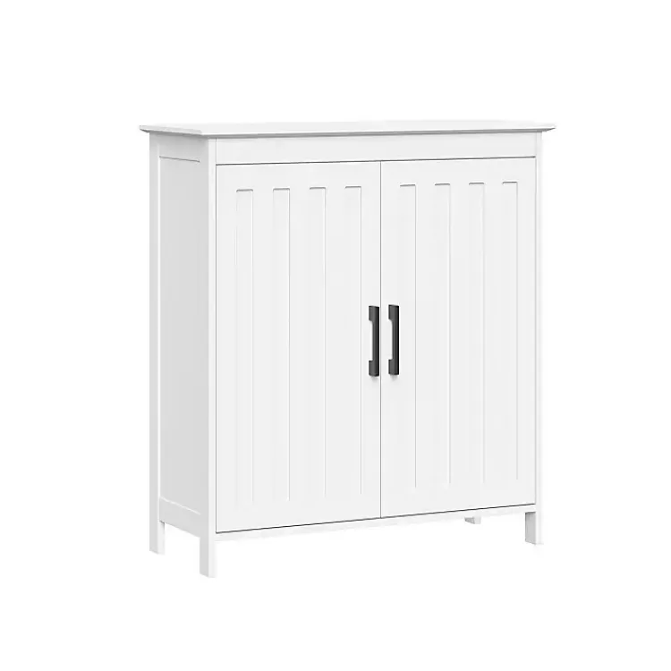 Bathroom Furniture-Kirklands Home Wood 2-Door Storage Cabinet White