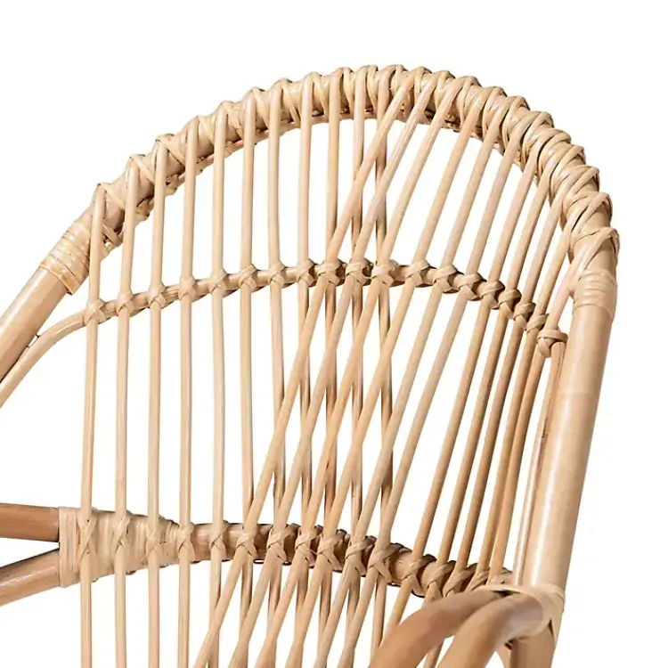 Accent Chairs-Kirklands Home Open Woven Rattan Accent Chair White