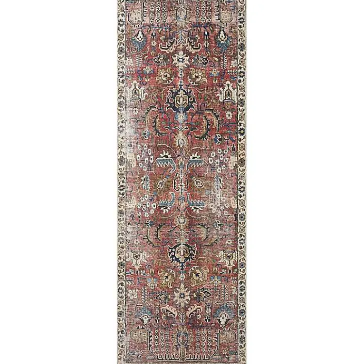 Area Rugs-Kirklands Home Chris Loves Julia x Loloi Jules Merlot Rug, 2x9