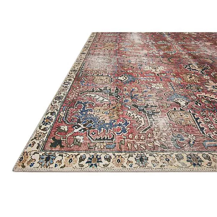 Area Rugs-Kirklands Home Chris Loves Julia x Loloi Jules Merlot Rug, 3x5