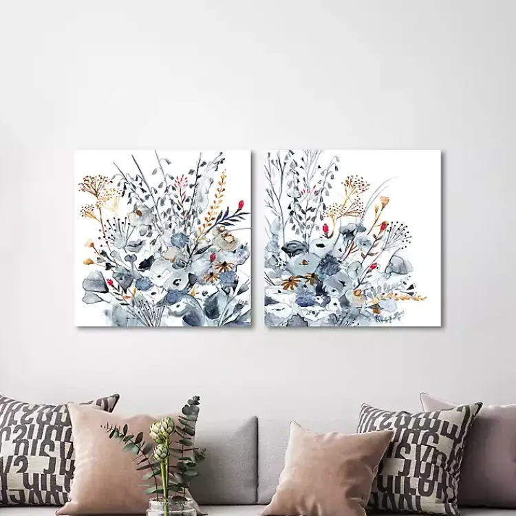 Canvas Art-Kirklands Home Indigo and Ochre 2-pc. Canvas Art Set