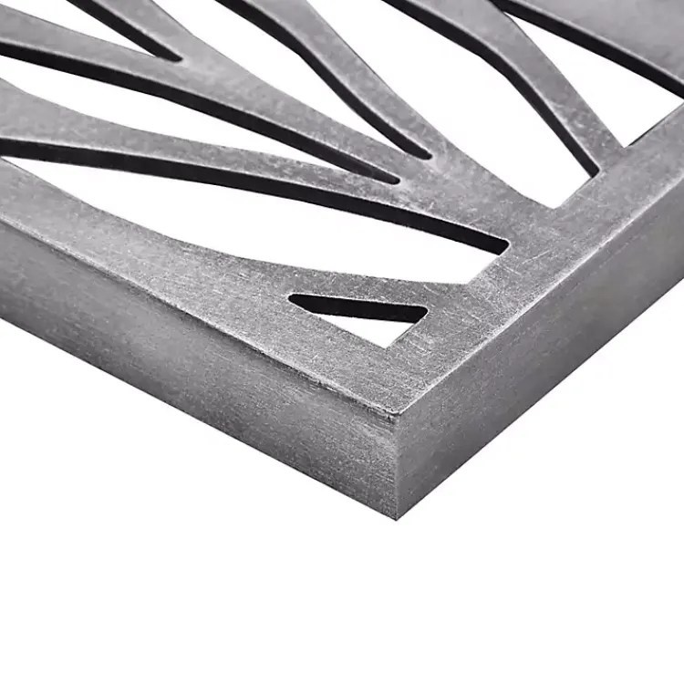 Wall Plaques-Kirklands Home Silver Madison Park Florian Wall Plaques, Set of 2 Gray