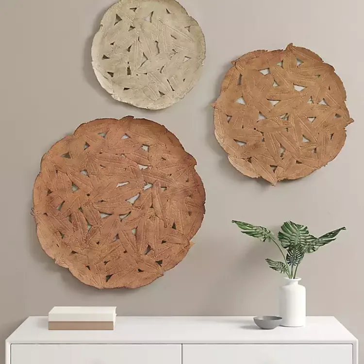 Wall Plaques-Kirklands Home Feathers Collage 3-pc. Wall Plaque Set