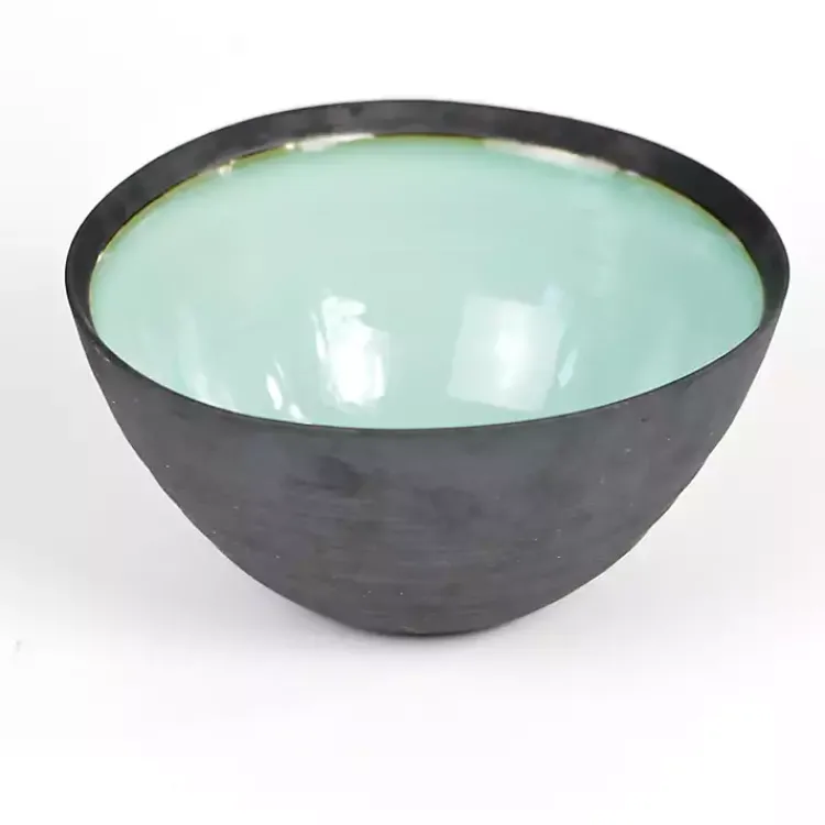 Serving & Entertaining-Kirklands Home Seafoam and Onyx Serving Bowl