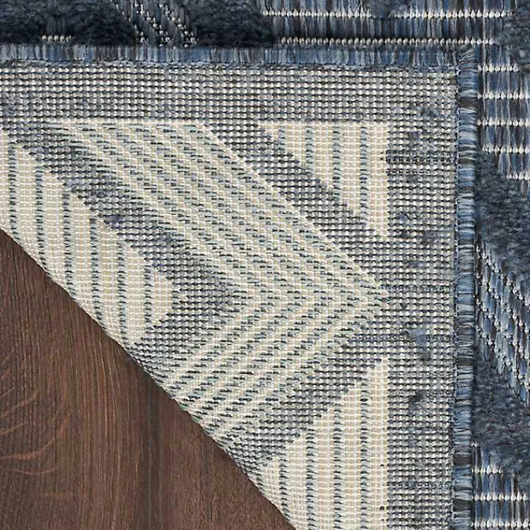 Outdoor Rugs-Kirklands Home Navy Diamond Indoor/Outdoor Area Rug, 5x7 Blue