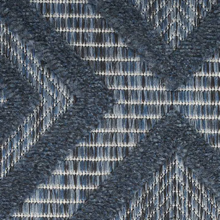 Outdoor Rugs-Kirklands Home Navy Diamond Indoor/Outdoor Area Rug, 5x7 Blue