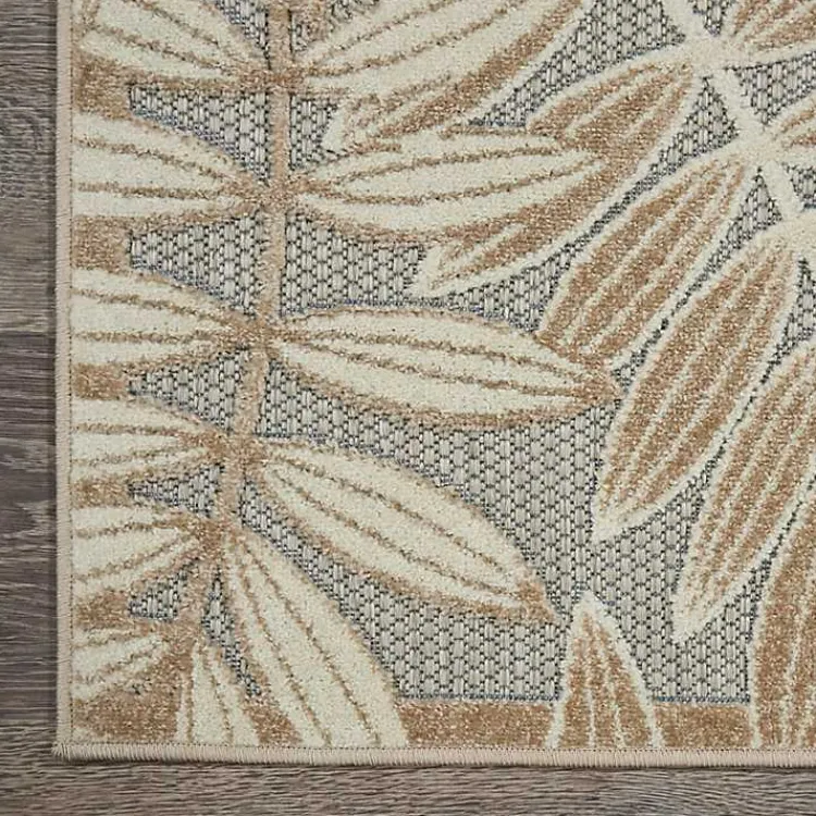 Outdoor Rugs-Kirklands Home Natural Botanical Leaves Outdoor Area Rug, 9x13