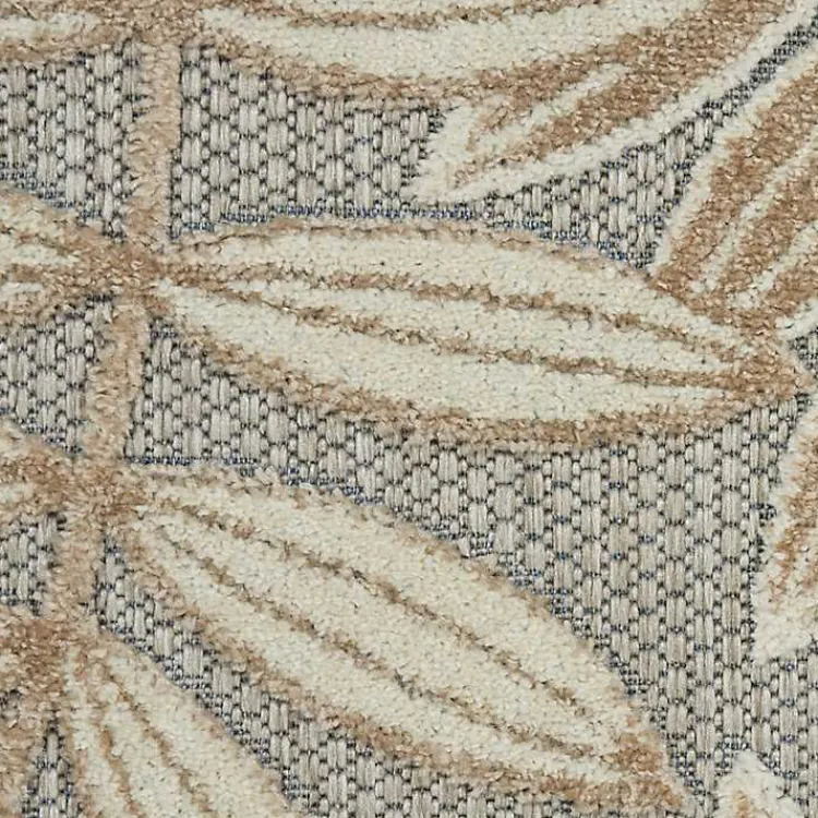 Outdoor Rugs-Kirklands Home Natural Botanical Leaves Outdoor Area Rug, 9x13