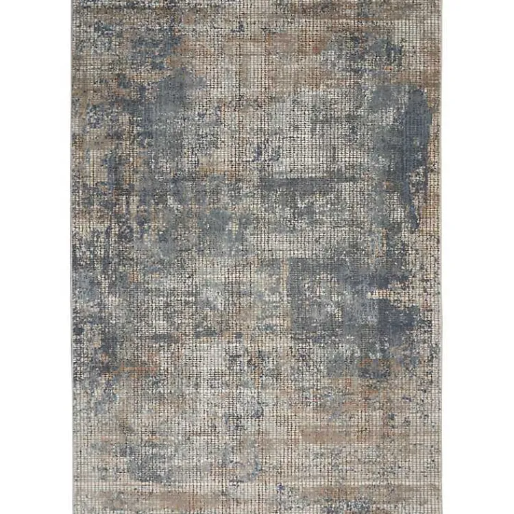 Area Rugs-Kirklands Home Blue and Beige Tally Textured Area Rug, 3x5