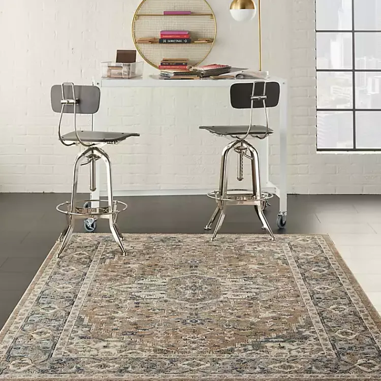 Area Rugs-Kirklands Home Multicolor Nadia Medallion Area Rug, 4x6 Gray