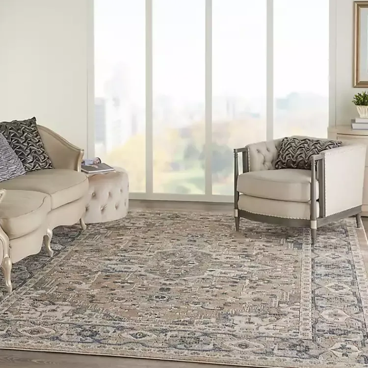 Area Rugs-Kirklands Home Multicolor Nadia Medallion Area Rug, 8x10 Gray