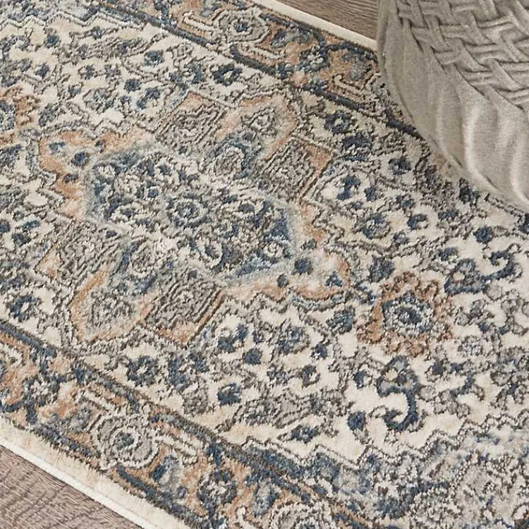 Area Rugs-Kirklands Home and Ivory Nadia Medallion Area Rug, 2x4 Gray