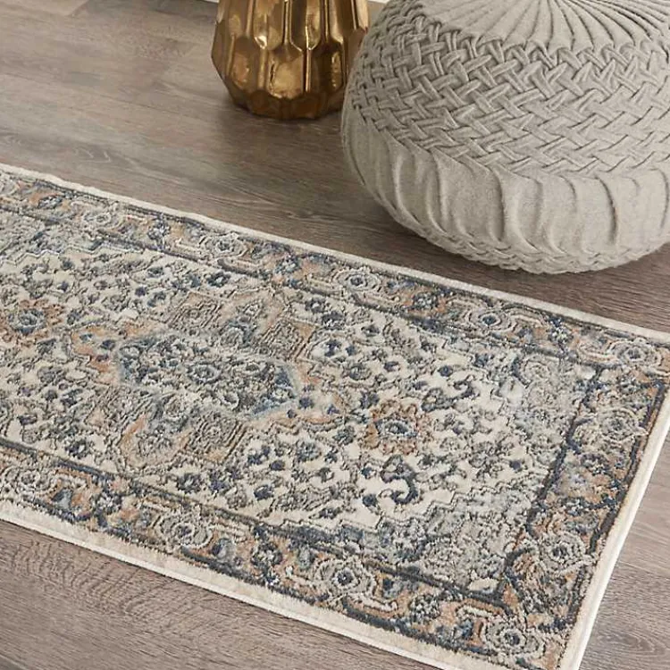 Area Rugs-Kirklands Home and Ivory Nadia Medallion Area Rug, 2x4 Gray