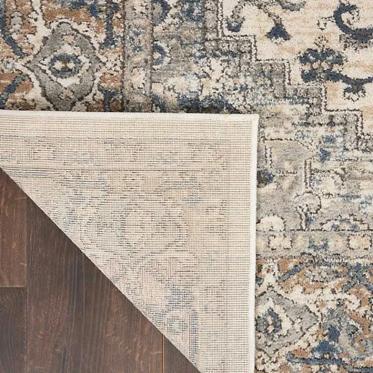 Area Rugs-Kirklands Home and Ivory Nadia Medallion Area Rug, 4x6 Gray