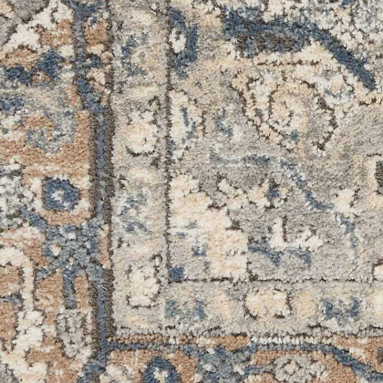 Area Rugs-Kirklands Home and Ivory Nadia Medallion Area Rug, 4x6 Gray