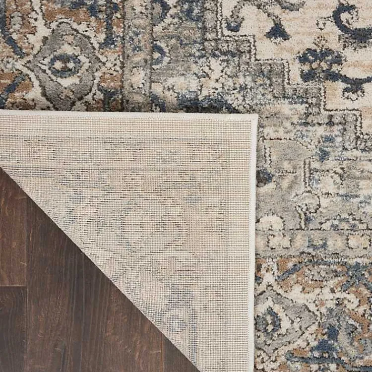 Area Rugs-Kirklands Home and Ivory Nadia Medallion Area Rug, 7x9 Gray