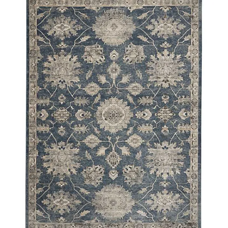Area Rugs-Kirklands Home Blue Lush Vines Area Rug, 8x10