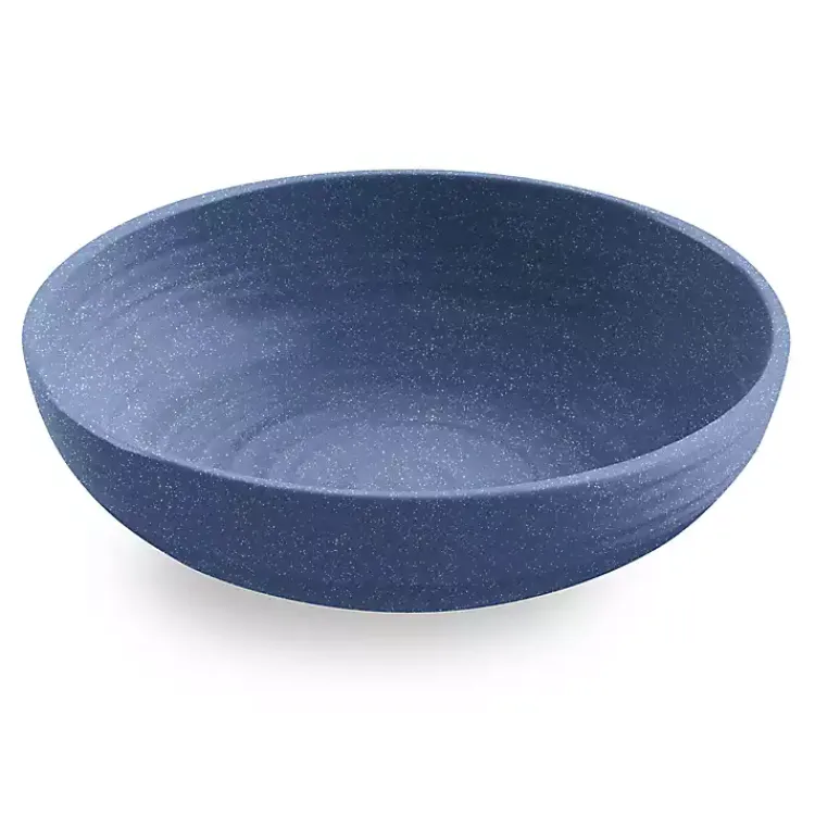 Outdoor Dining-Kirklands Home Madden Melamine Low Bowls, Set of 6 Blue