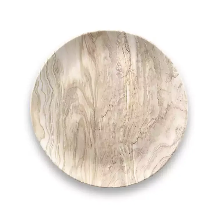 Outdoor Dining-Kirklands Home Faux Wood Melamine Salad Plates, Set of 6 Tan