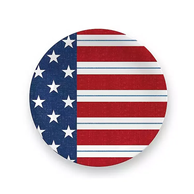 Outdoor Dining-Kirklands Home Stars and Stripes 4-pc. Melamine Appetizer Plates